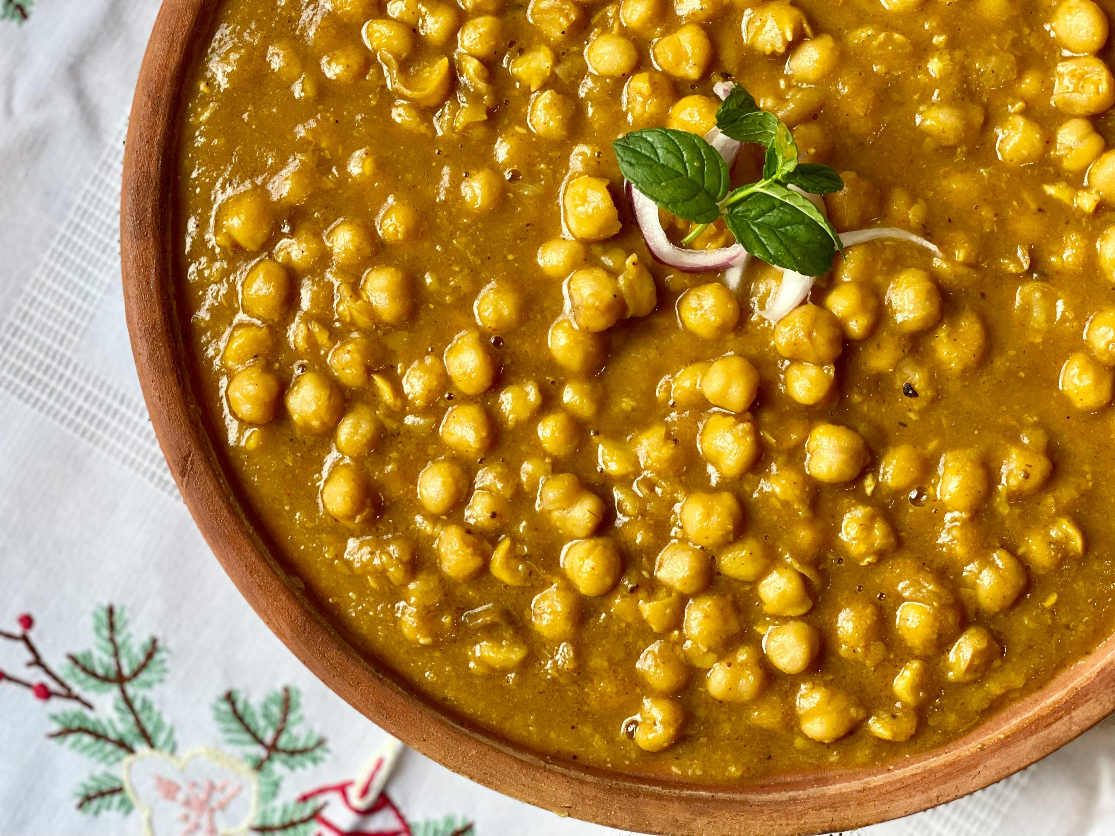 Vegan Indian curry in rich masala sauce