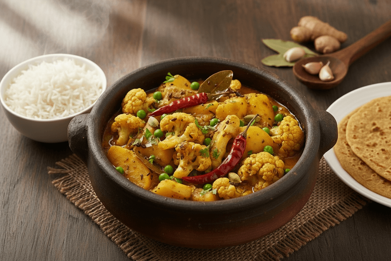 Bengali Phulkopir Aloo Dalna