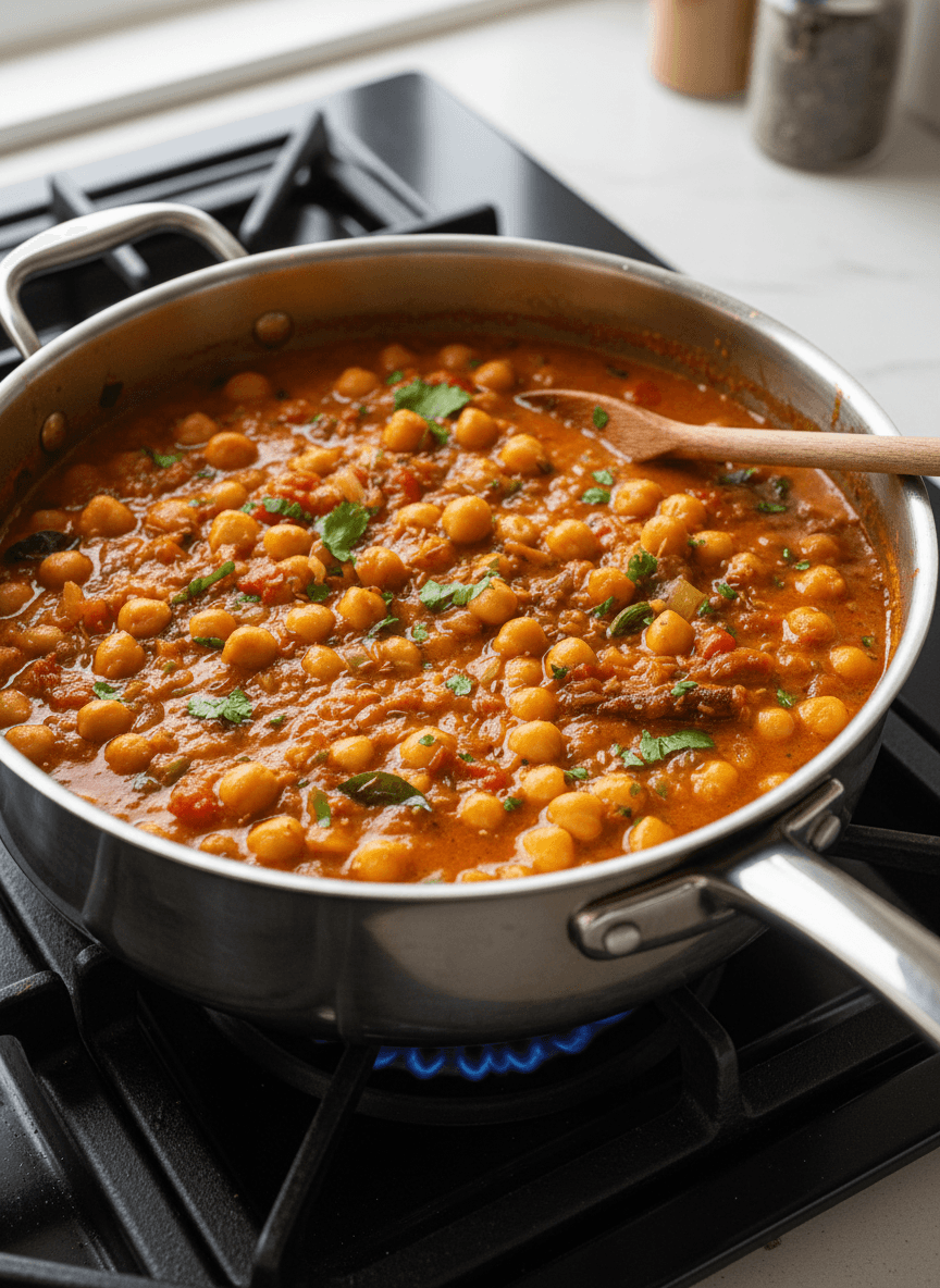 Sweet Potato, Chickpea & Spinach Curry