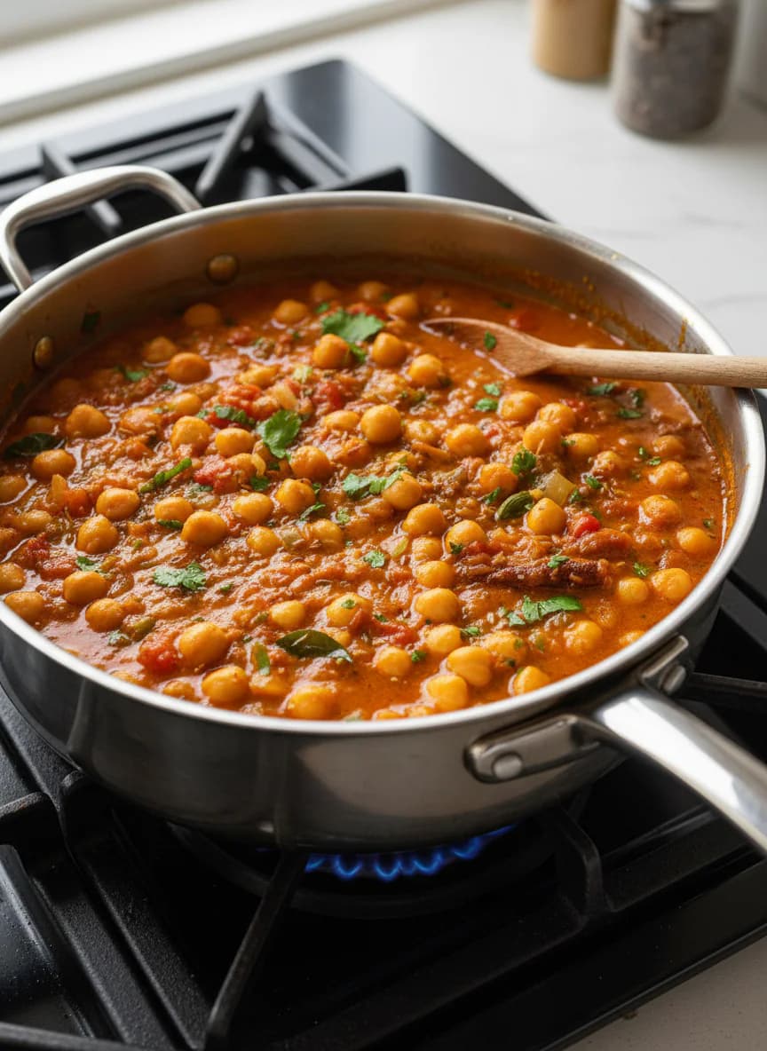 Sweet Potato, Chickpea & Spinach Curry