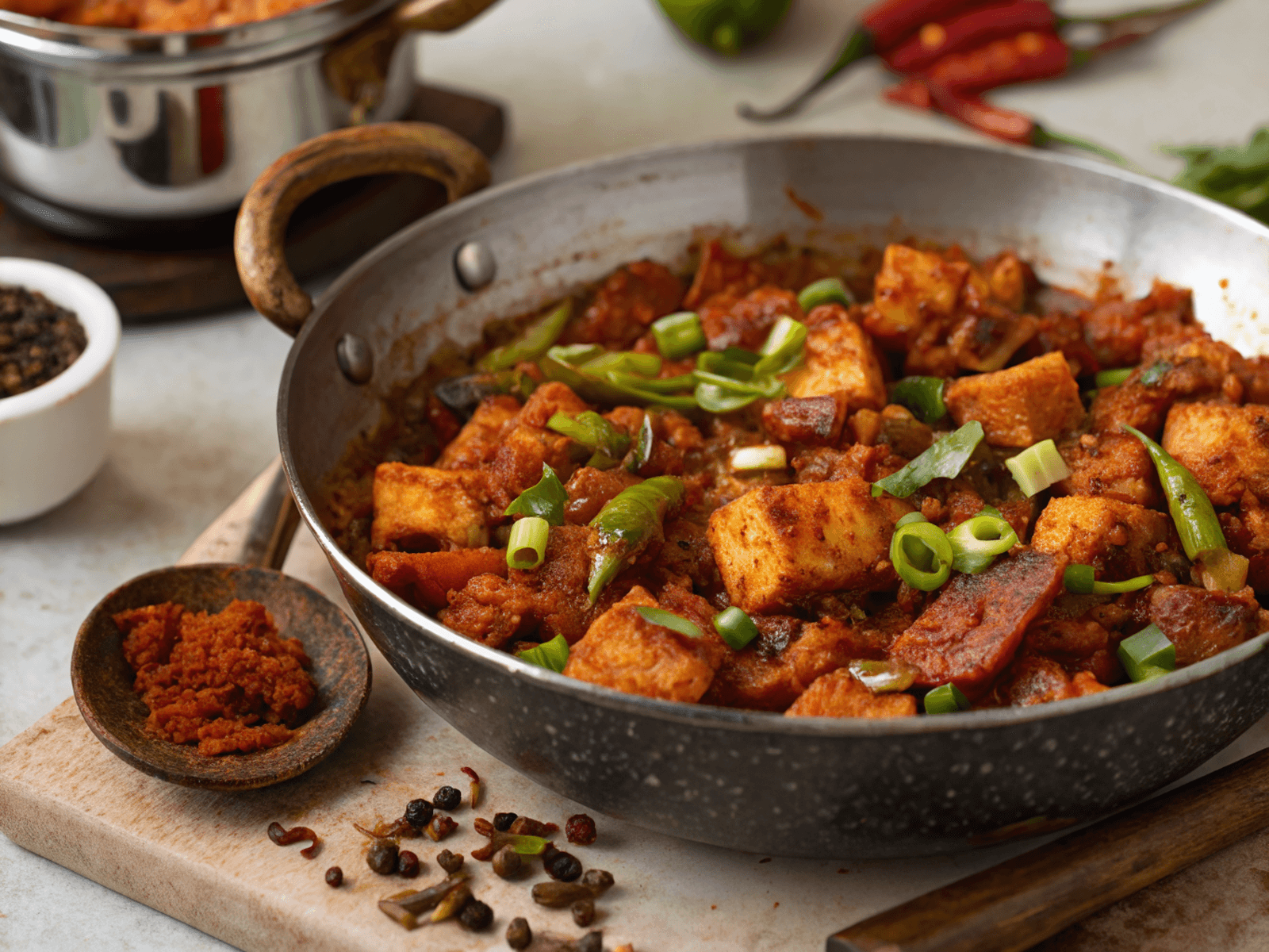 Tofu Kondattam (South Indian Spicy Crispy Tofu)
